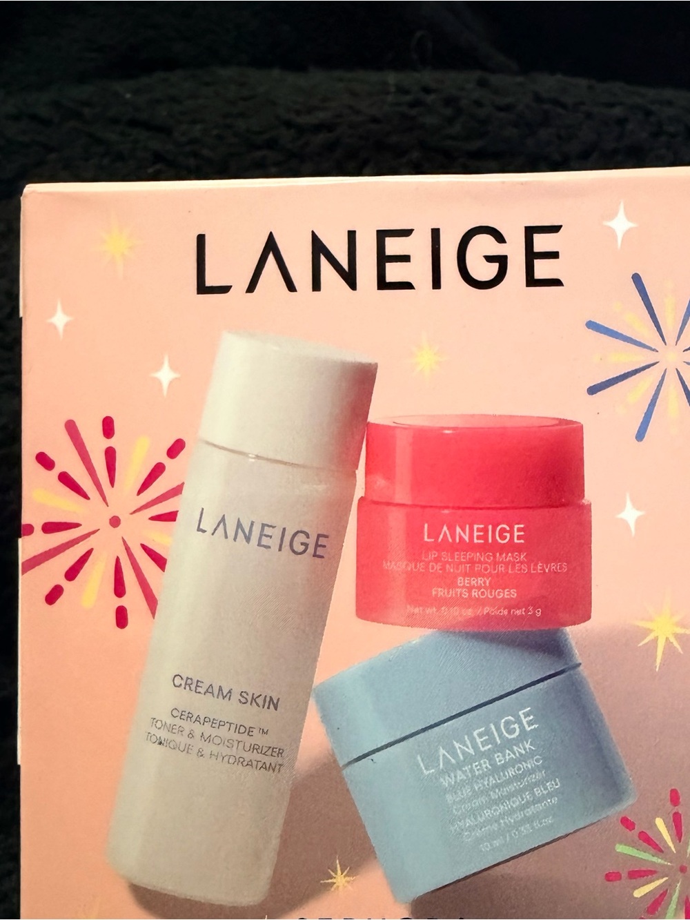 LANEIGE Pink & Blue Moisturizer Trio Brand New travel size